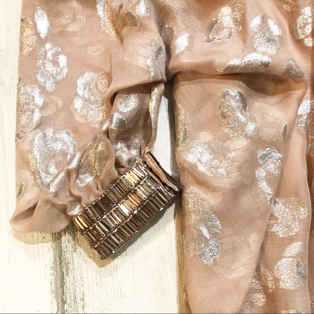 Norman Ambrose Runway Designer Rose Gold Dress - Picture 5 of 7